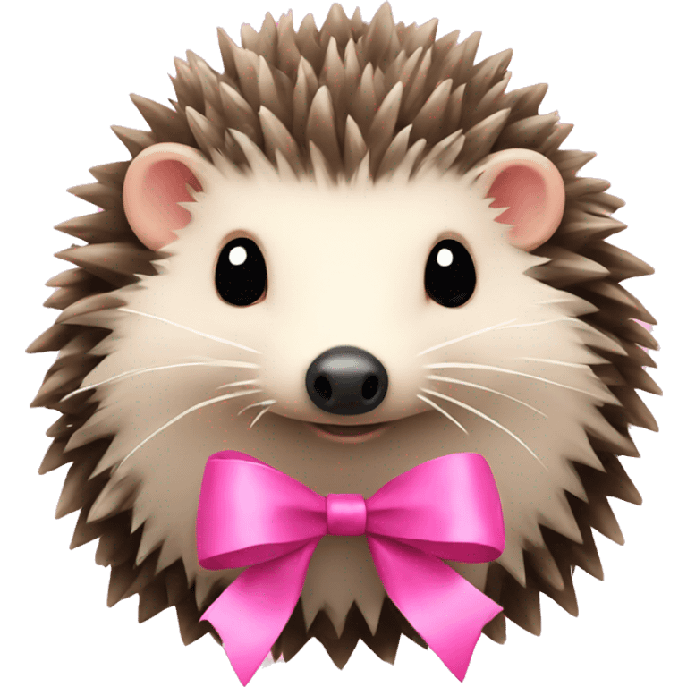 hedgehog with a pink bow emoji