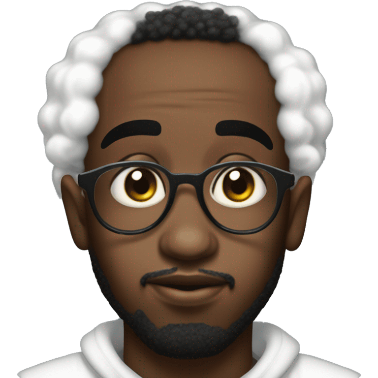 um homem afro ao estilo P.diddy segurando um oleo de bebe emoji