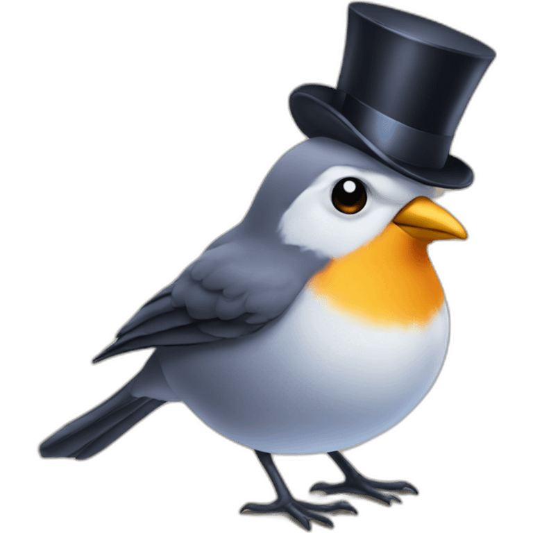 bird with a top hat emoji