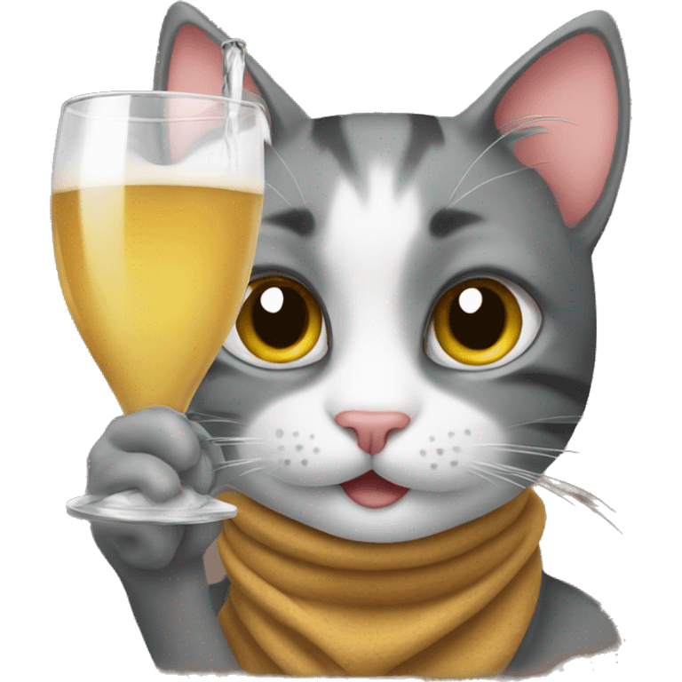 cat drinking  emoji