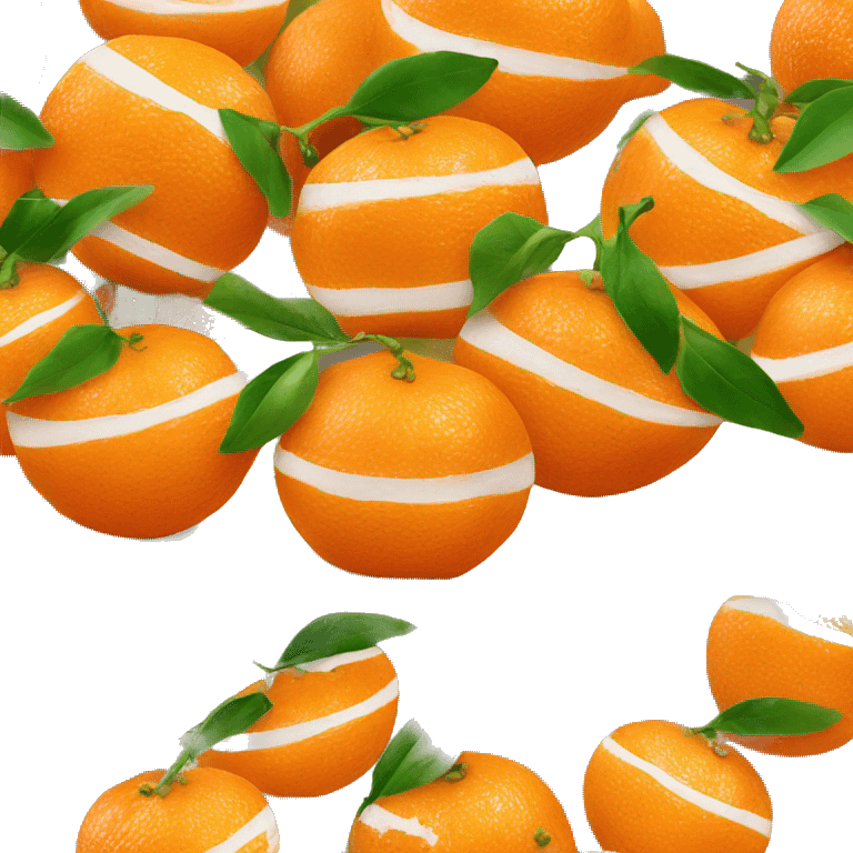 Tangerines in the plate emoji