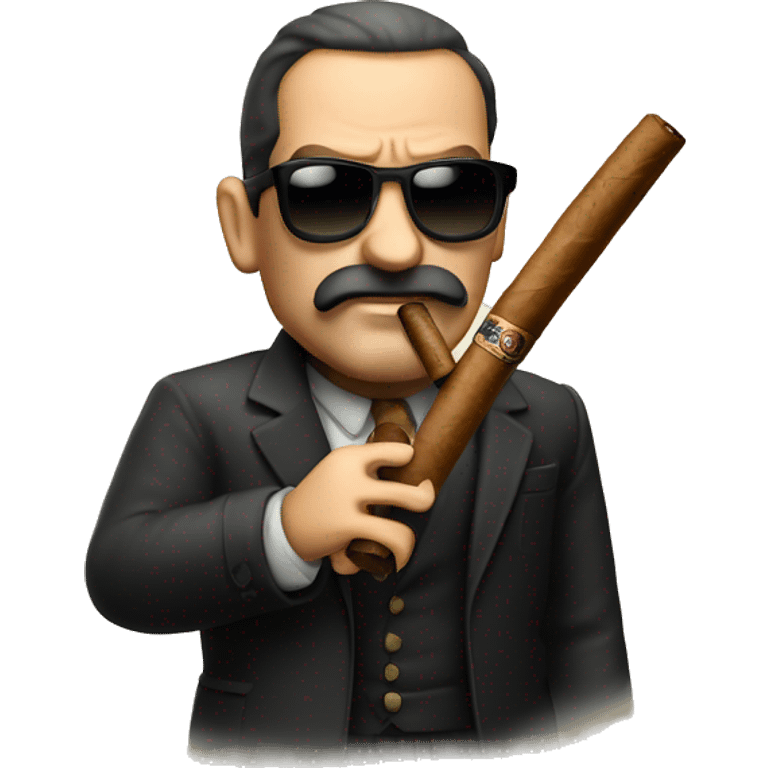 Italiano Mafiozi with cigar emoji