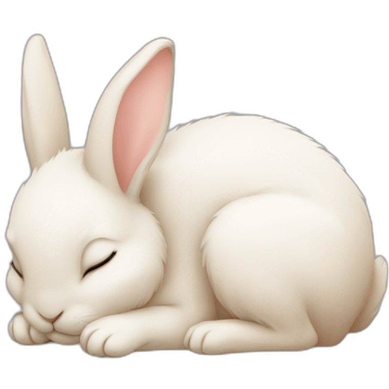 Baby rabbit sleeping emoji