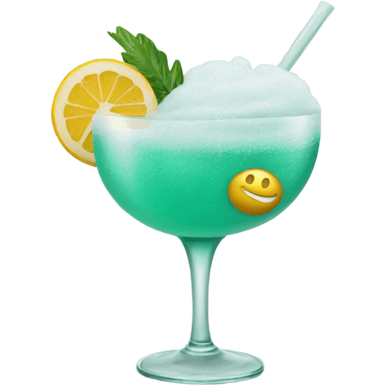 cocktail with sea foam emoji