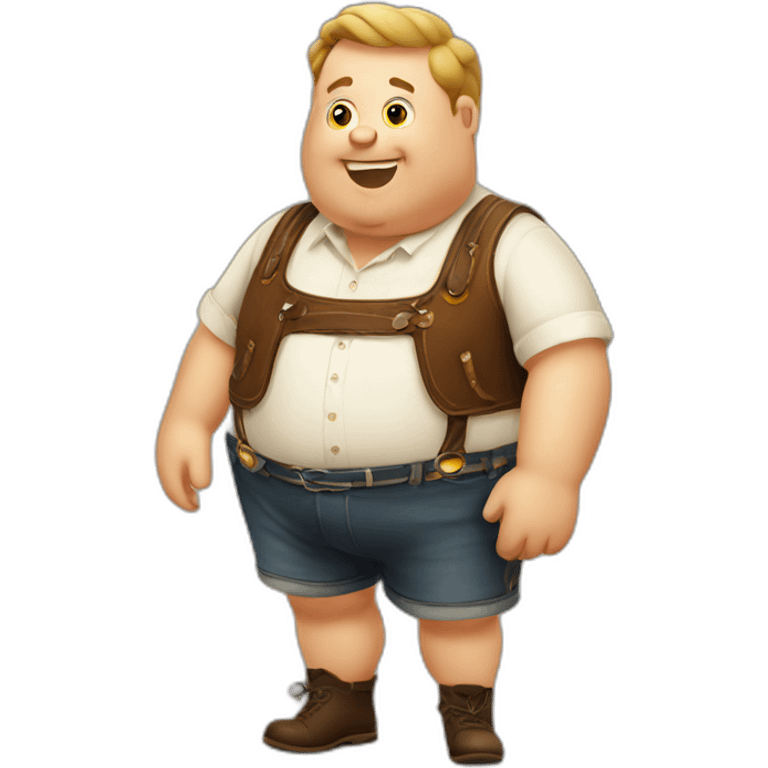 chubby guy drunk at oktoberfest emoji