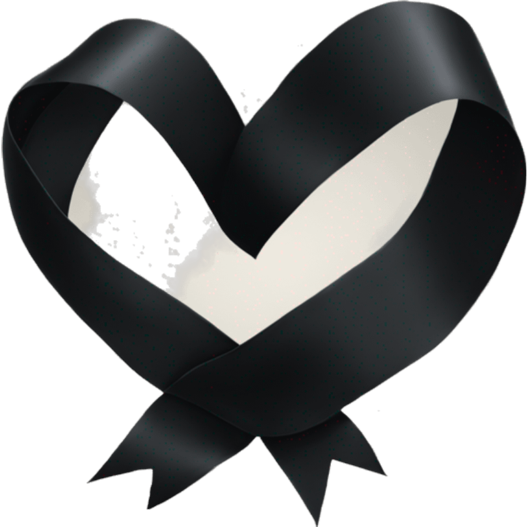 black heart with black ribbon emoji