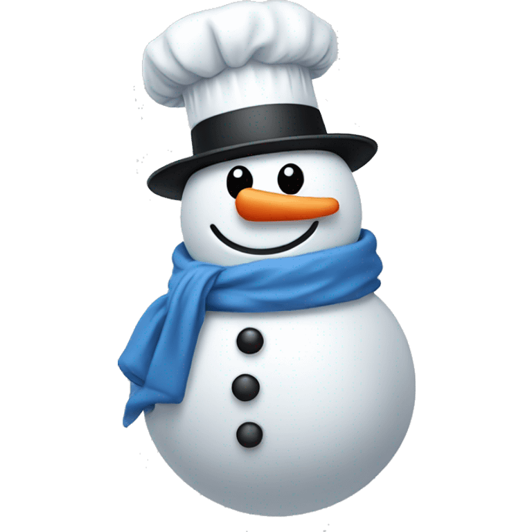 snowman with chef's hat emoji