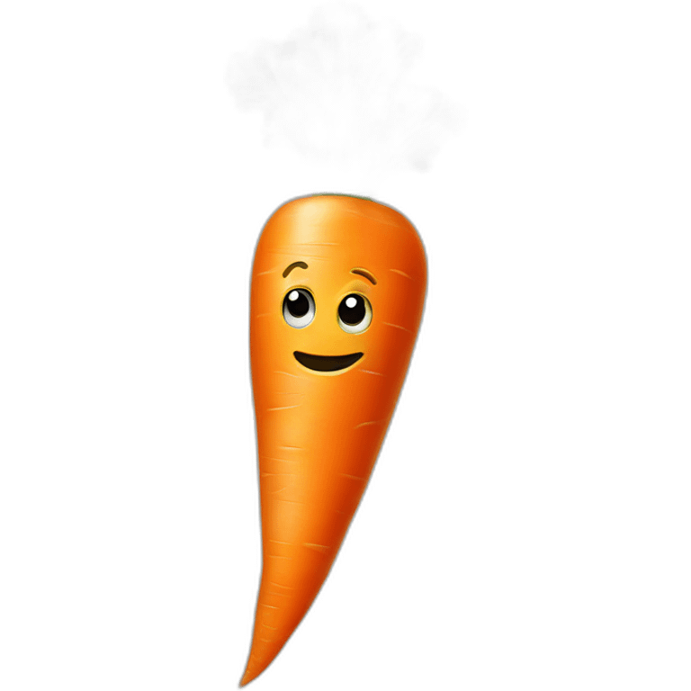 carrot with a face emoji