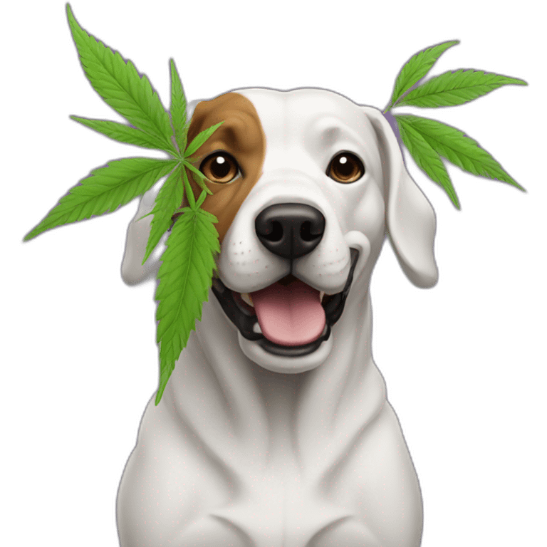 Cannabis dog emoji