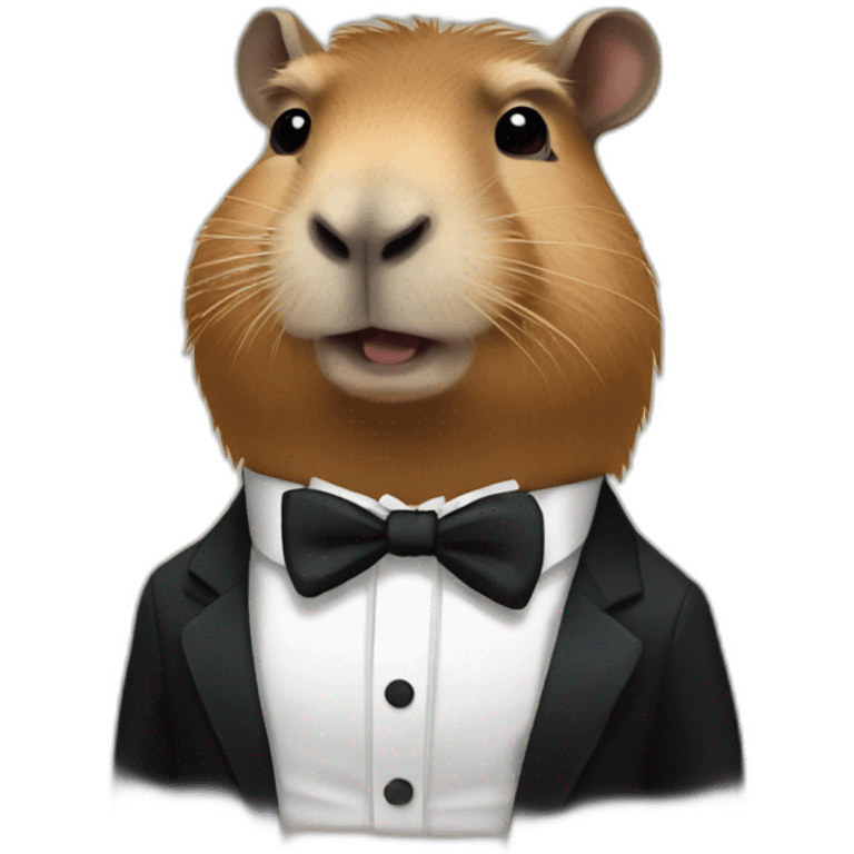 Capybara in a tuxedo emoji