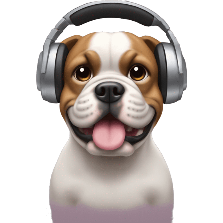 frech buldog with headphones emoji