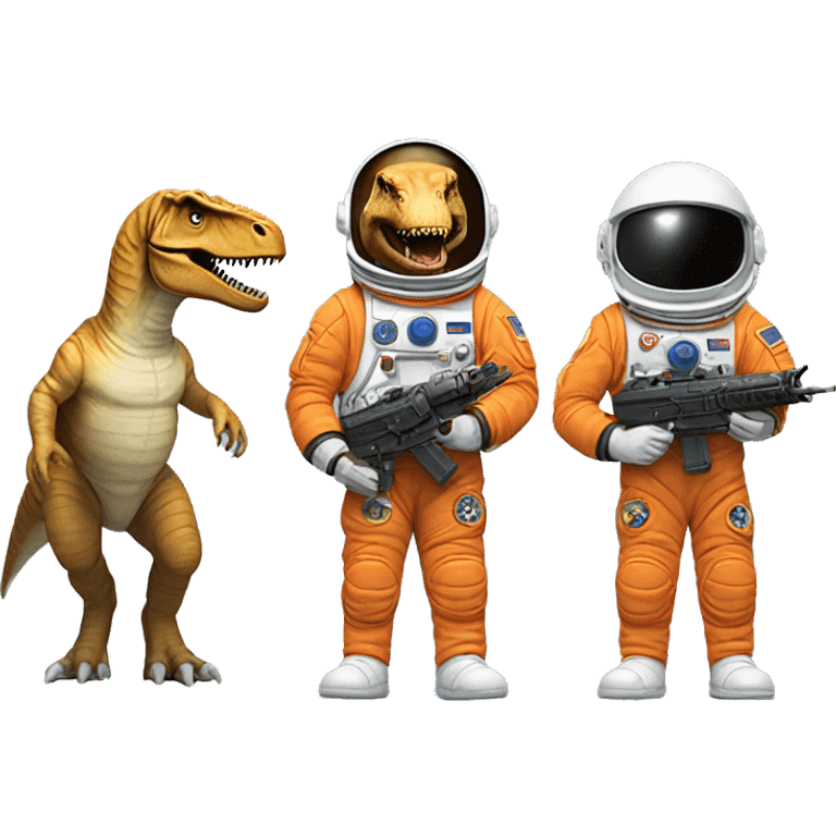 astronaut, t-rex and toy solider emoji