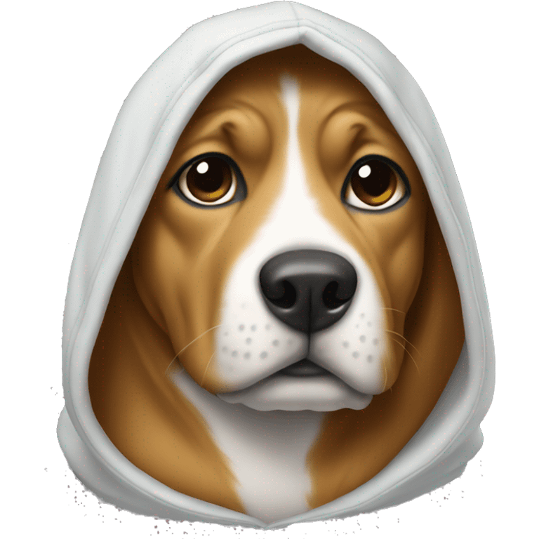 Dog with hoodie emoji