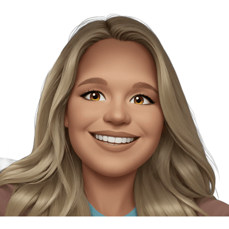 smiling blonde girl portrait emoji