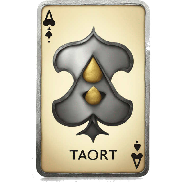 tarot playing cards made of metal emoji