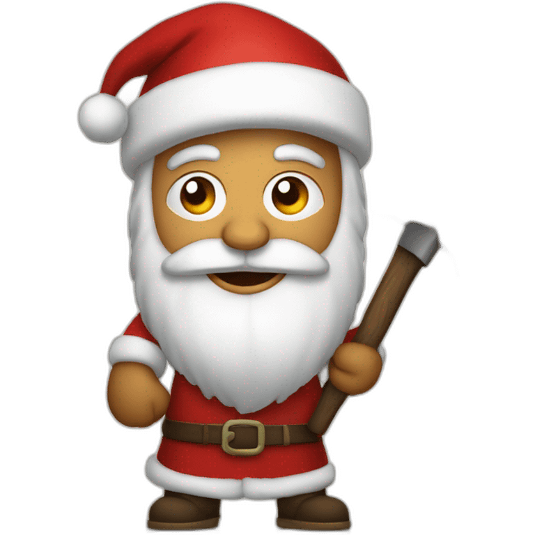 Père Noël with an axe emoji