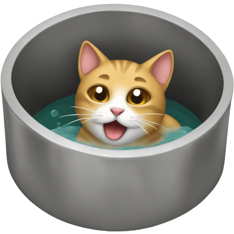 Sick cat in a well emoji