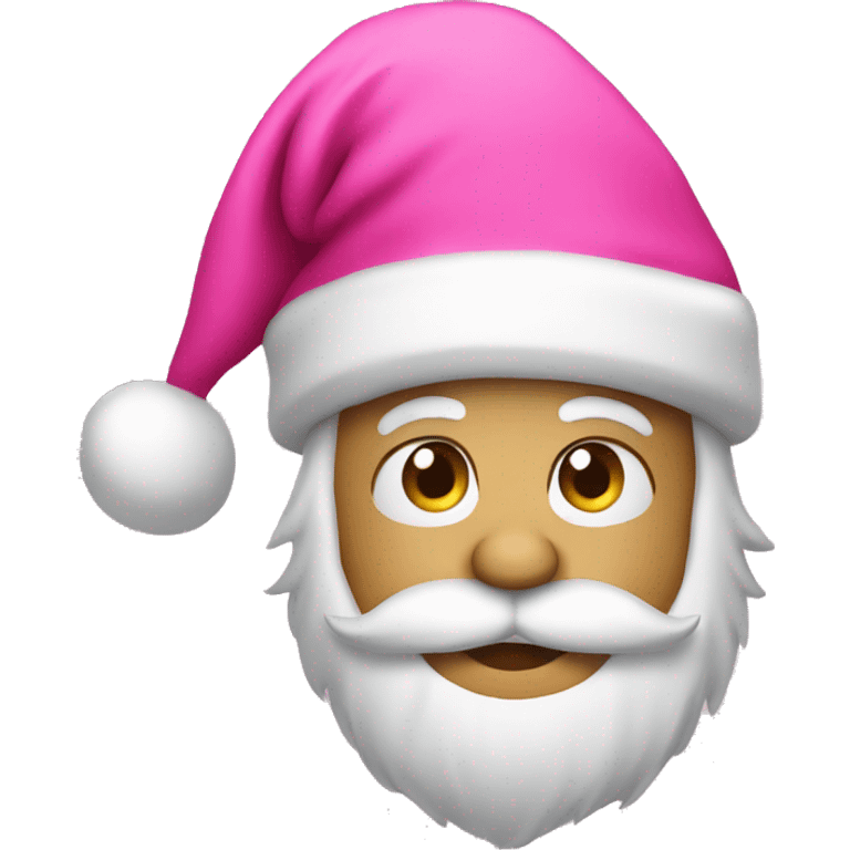 Pink Santa hat emoji