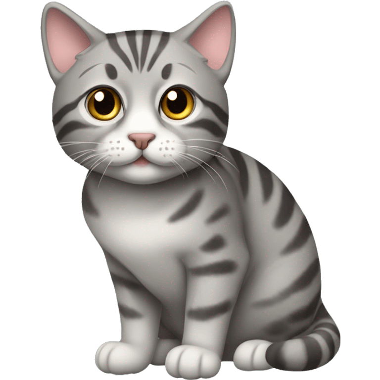 sweet gray tabby cat emoji