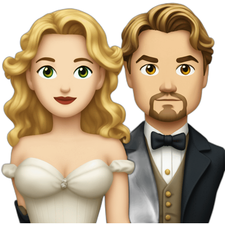 Kate winslet and Leonardo dicaprio titanic emoji