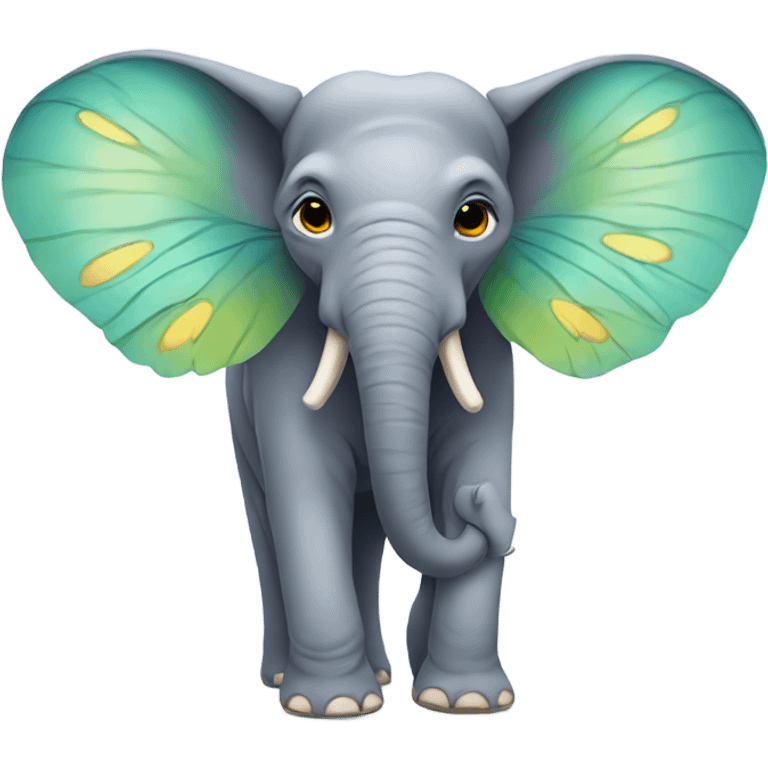 Elephant with butterfly wings emoji