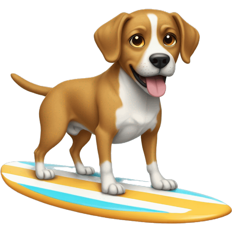 Dog on a surfing board  emoji