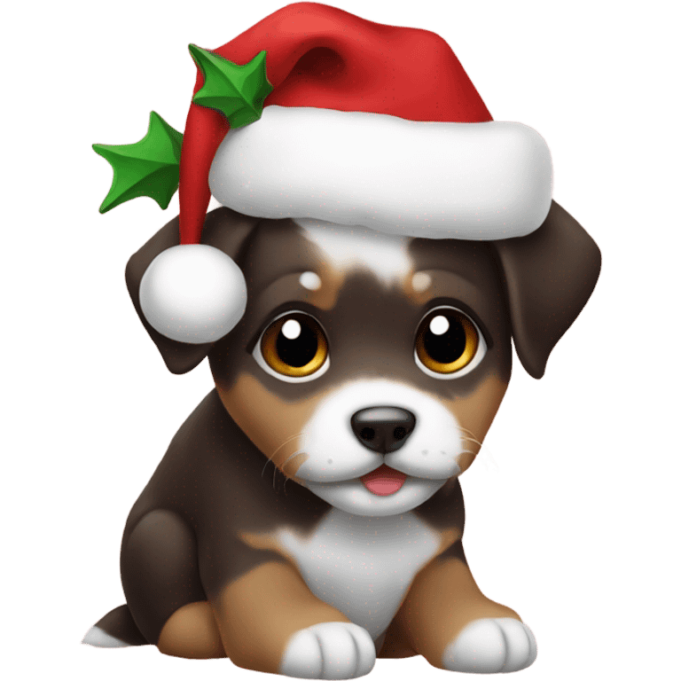 Christmas puppy emoji