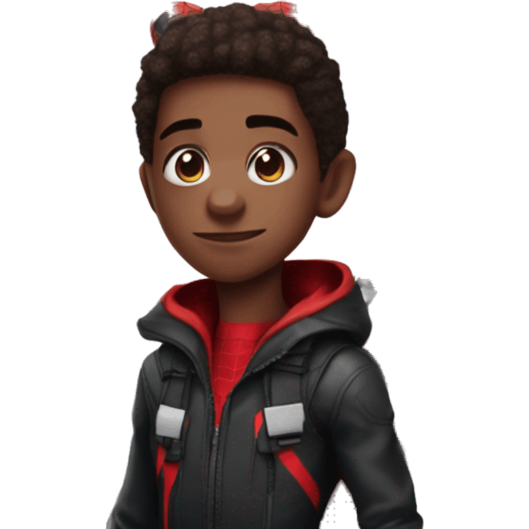 Miles Morales con ojos de corazón  emoji