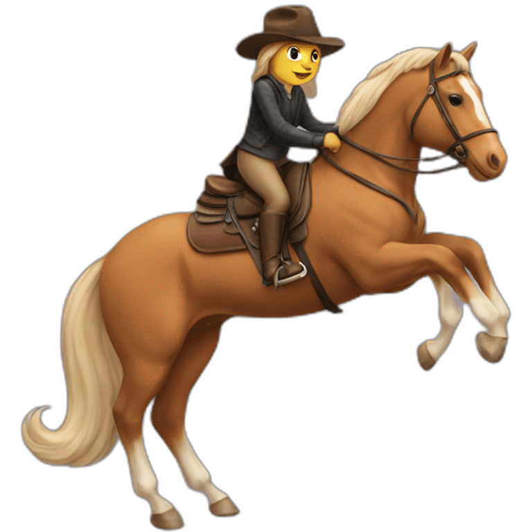 A Cat riding a horse emoji