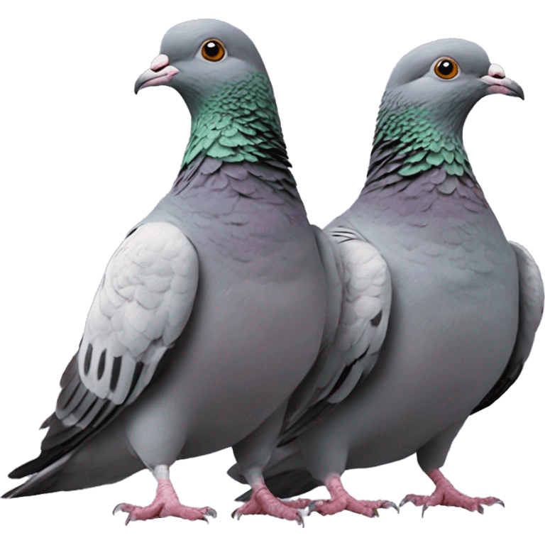 2 pigeons behind each other  emoji