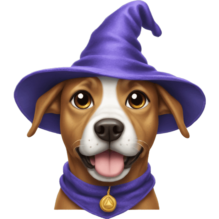 dog with wizard hat emoji