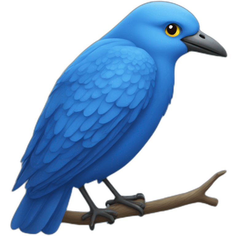 big blue bird emoji