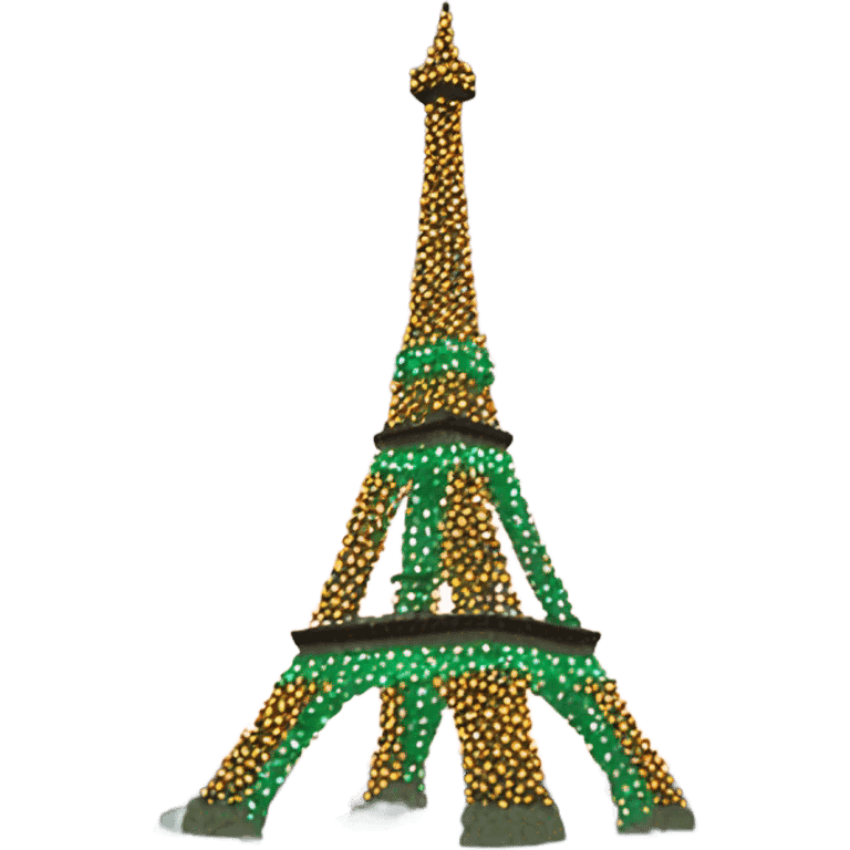 Eiffel tower wrapped in Christmas lights  emoji