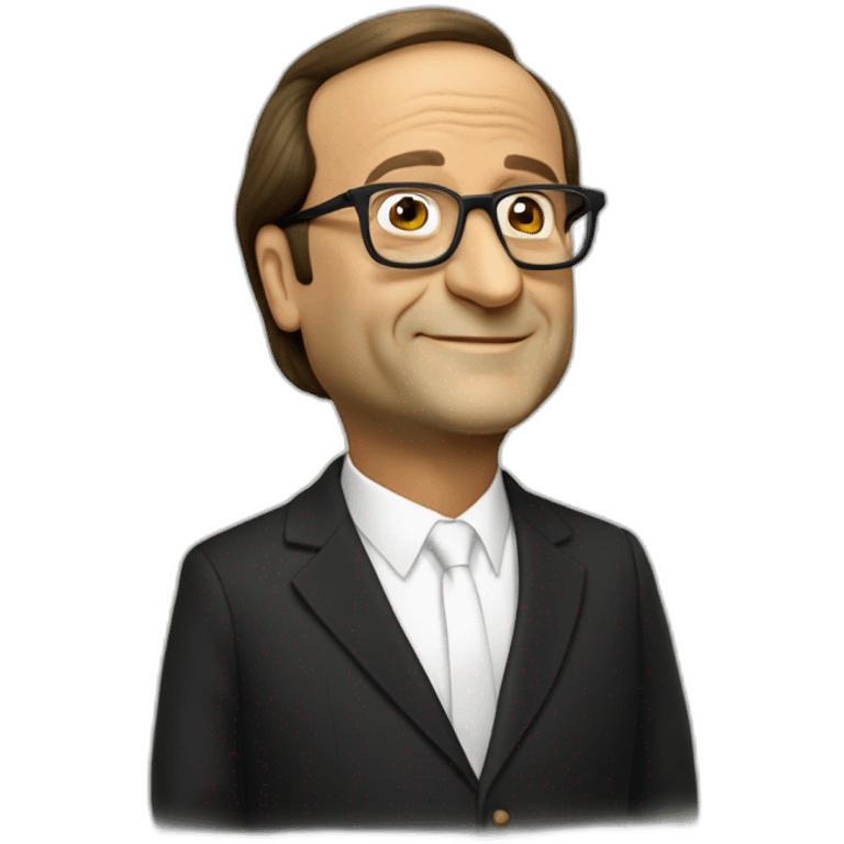 François Hollande in turtle suite emoji