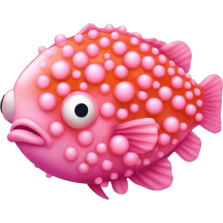 Pink fish caviar emoji