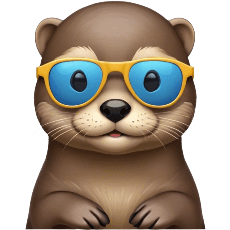 Otter with sunglasses emoji