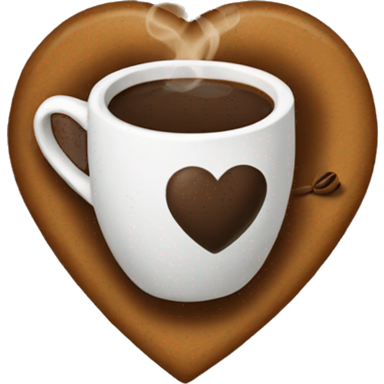 Heart with coffee emoji