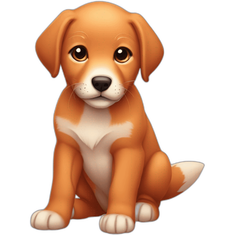 Red fox labrador puppy emoji