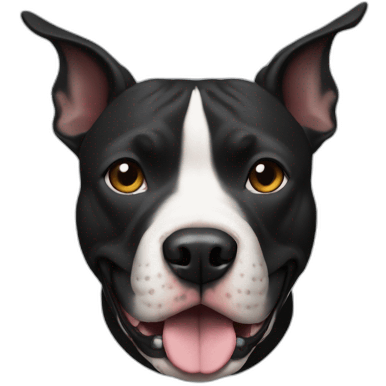 Una perra pitbull negra emoji