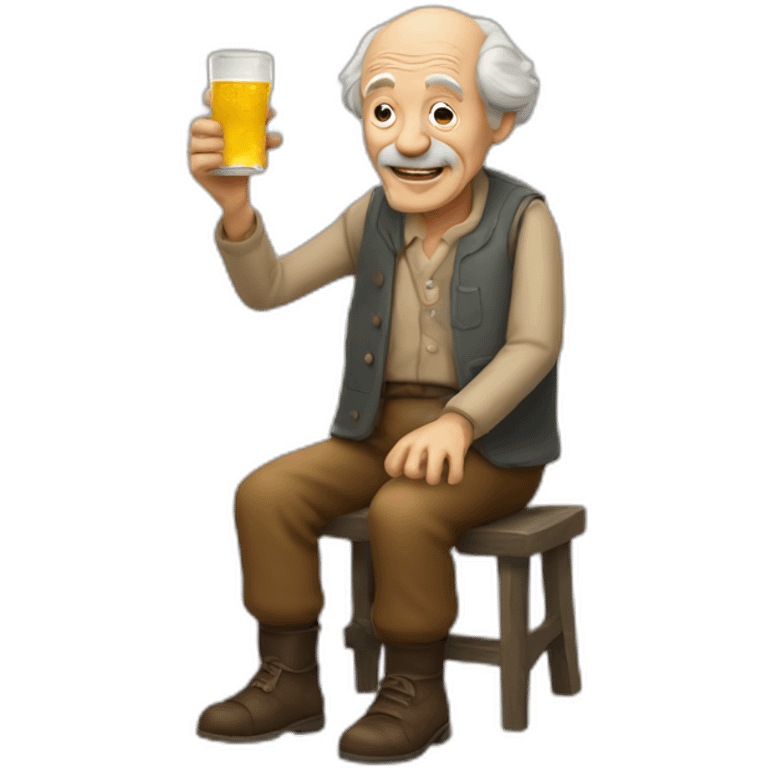 Old Drinking man emoji