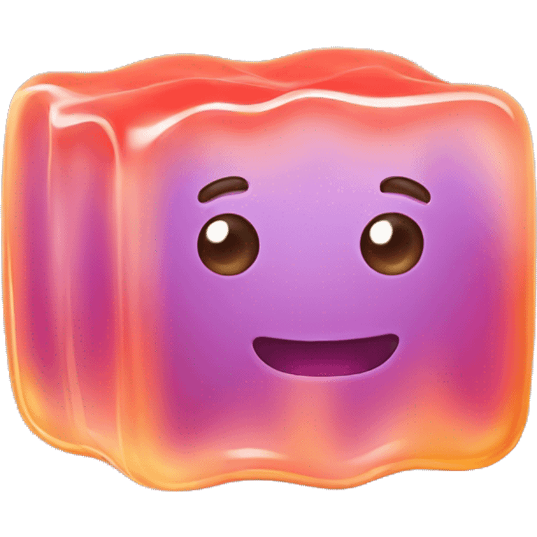 wobbly square jelly emoji