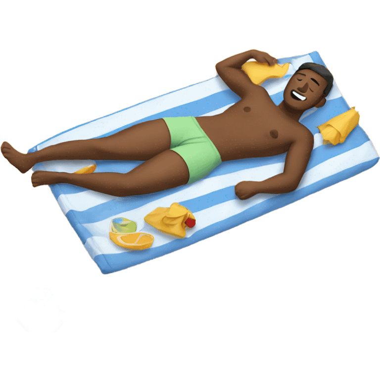 People laying on beach emoji