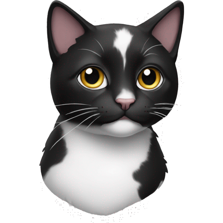 Black and white cat emoji | AI Emoji Generator
