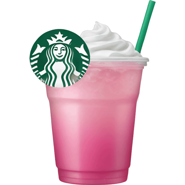 A pink drink from Starbucks emoji