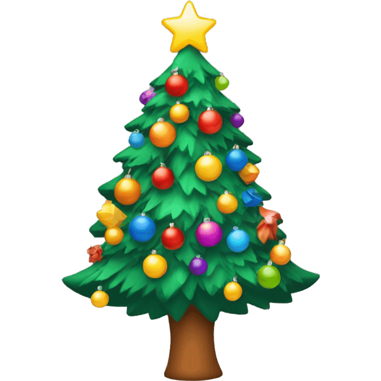 Colorful Christmas tree emoji