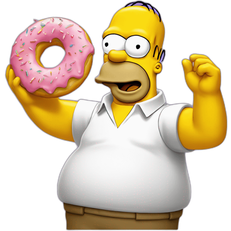  Homer Simpson eating a donut emoji