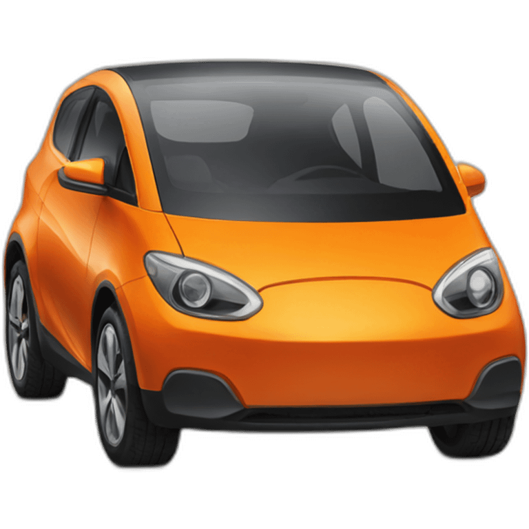 Orange electric car small emoji