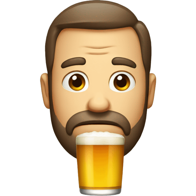 sad man beer emoji