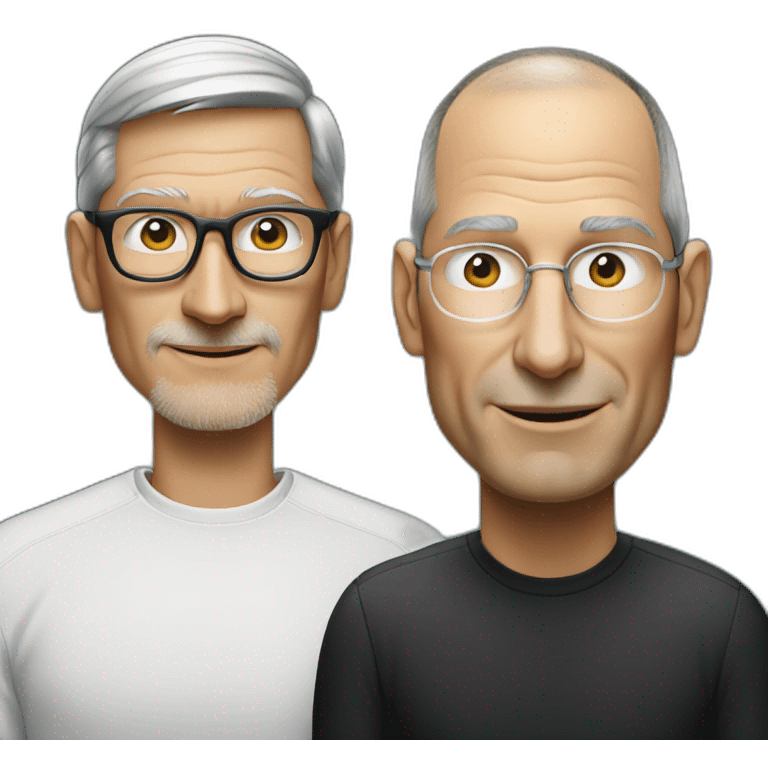 Tim Cook and Steve Jobs emoji