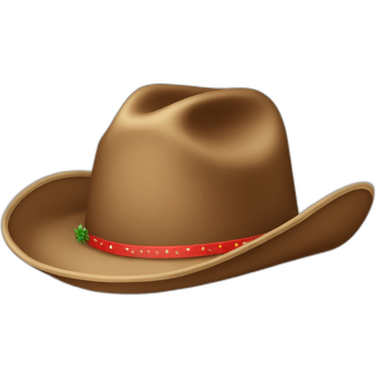 Christmas themed cowboy hat emoji